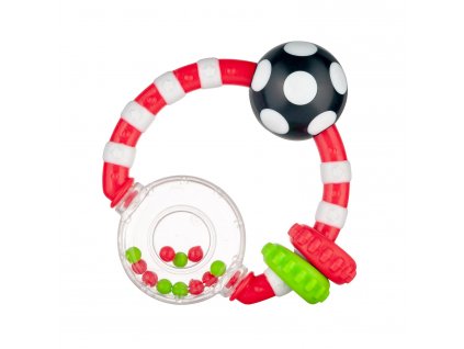 Canpol babák csörgő színes gyöngyökkel piros