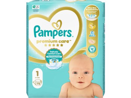 Pampers Premium care 1, 72 db, 2 5 kg