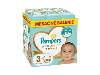 Pampers Premium care 3, 200db, 6-10kg (havi csomag) 3