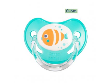 Canpol babies Anatómiai szilikon cumizó LOVE&SEA 0 6m, szilikon zöld