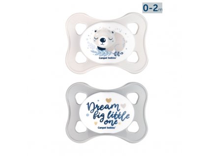 Canpol babák Szimmetrikus szilikon MINI cumik készlete 0 2m SLEEPY KOALA szürke szürke
