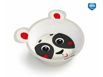 Canpol babáknak Melamin csúszásmentes tálka fülekkel HELLO LITTLE 490 ml bézs színű