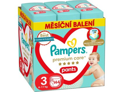 Pampers Premium care 3 Pants, 144db, 6-11kg (havi csomag) 3