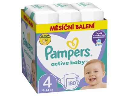 Pampers aktív baba 4 maxi 9-14kg 180 db (havi csomag)