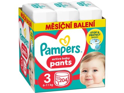 Pampers Pants bugyi pelenka S3 204db, 6-11kg (havi csomag) 5