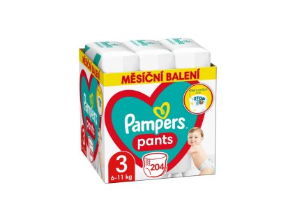 Pampers Nadrág pelenkák S3 204db, 6 11kg (havi csomag) 15 (2)