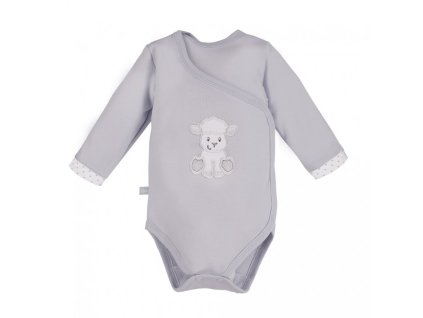 Hosszú ujjú body NEWBORN szürke 50