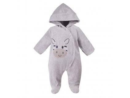 EEVI Baba bársony overáll BABY LOVE szürke 56