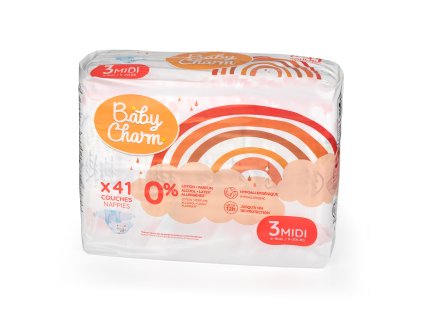 Baby Charm Super Dry Flex 3-as méret Midi, 4-9 kg, 41 db