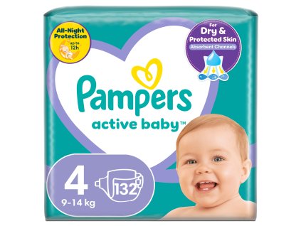Pampers active baby 4 maxi 9 14kg 132db