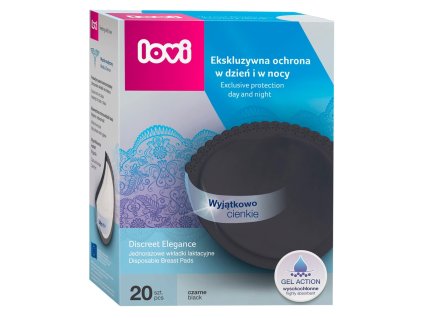 LOVI melltartóbetétek Discreet Elegance Fekete 20db 1