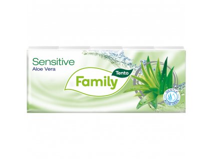 Tento Sensitive Aloe Vera 3 rétegű papírzsebkendő, 10x10 db