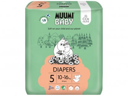 Muumi Baby 5 Maxi+ 10-16 kg (44 db), öko pelenka