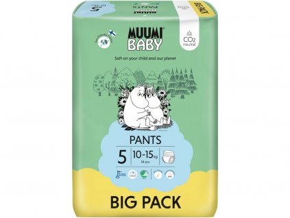 Muumi Baby Nadrág 5 Maxi+ 10-15 kg (54 db), bugyi öko pelenka