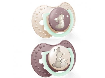 LOVI Dynamic Silicone Soother NIGHT & DAY 0 3m (2db) kislány