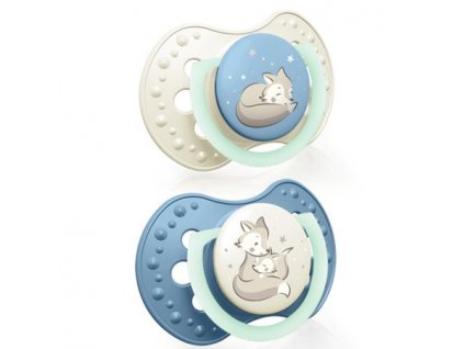 LOVI Dynamic Silicone Soother NIGHT & DAY 0 3m (2db) fiú