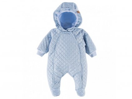 EEVI Csecsemő overall lábakkal kék 56