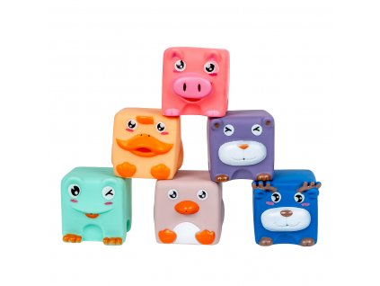 SMILY PLAY Lágy szenzoros kockák (6 db)