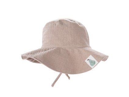 Gyermek muszlin sapka bézs