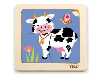 Viga fa puzzle 4 darab tehén