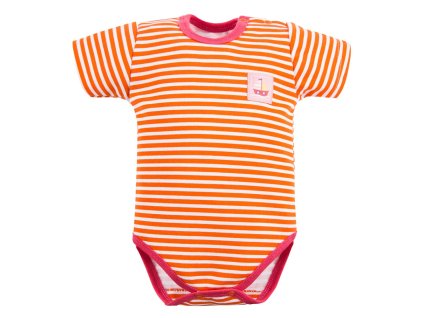 Rövid ujjú test STATKI narancssárga csíkos