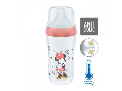 NUK Perfect Match MICKEY cumisüveg hőmérséklet-szabályozóval 260ml piros 1