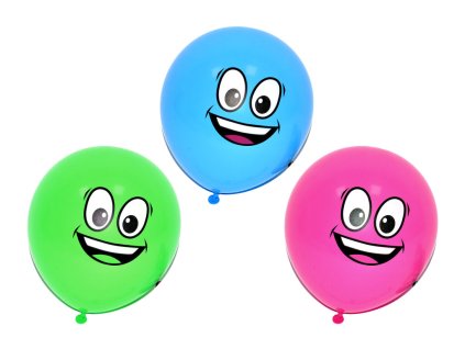 Lufi felfújható 30cm-es lufi 10db-os készlet, arccal