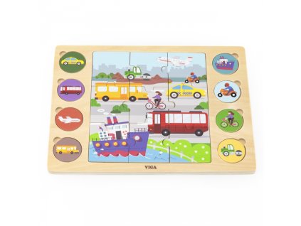 Viga fa puzzle járművek 3