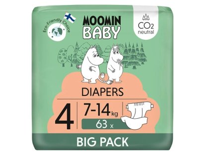 Moomin Baby 4 Maxi 7-14 kg (63 db), öko pelenka
