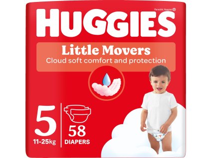 Huggies Little Movers 5, 11 25 kg, 58 db