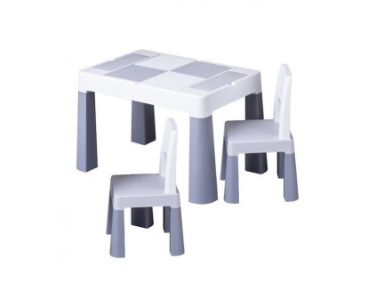 TEGGI Gyermek asztal és szék garnitúra 1+2 szürke