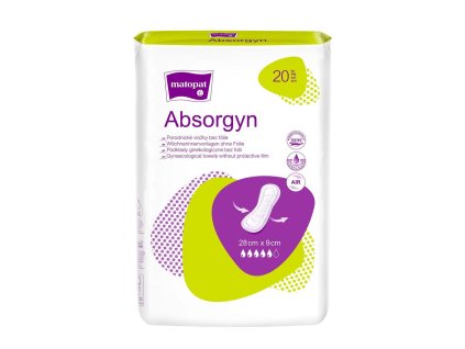 Absorgyn szülés utáni nőgyógyászati betét fólia nélkül 28x9cm (20 db)