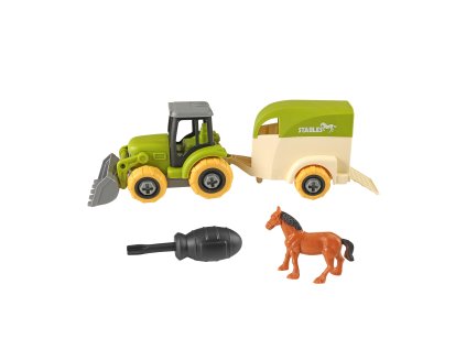 Csavaros traktor rakodó pótkocsival lovak számára 25cm