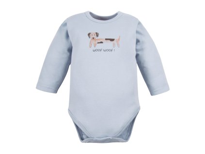 Hosszú ujjú body Puppy Playtime kék