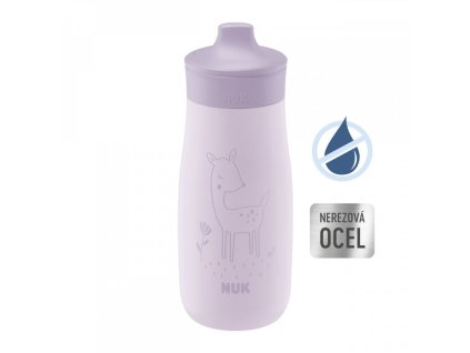NUK Mini Me Sip rozsdamentes acél cumisüveg 9m+, 300ml lila