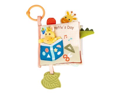 JOLLYBABY Puha, szenzoros könyv - A zsiráf napja