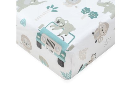 New Baby Pamut lepedő 120x60 Szafari