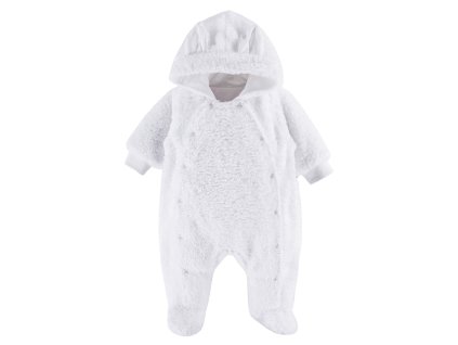 EEVI Csecsemő overall kapucnival MELLOW fehér