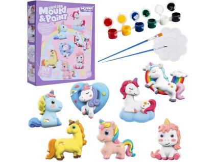 WOOPIE Kreatív szett Gipszfigurák festékekkel Egyszarvúak