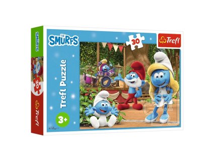 TREFL Puzzle Hupikék törpikék Hupikék törpikék és Törpilla 30 darabos