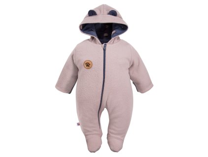 EEVI Bézs színű RUN&FUN baba fleece overall
