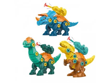 WOOPIE Csavarozható dinoszaurusz építőkészlet (3 db) 6