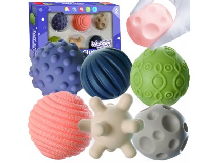 WOOPIE Szenzoros labdák készlet (6 db)