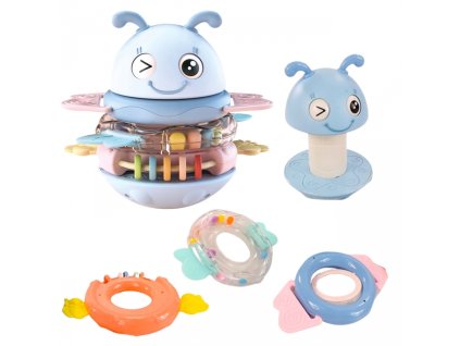 WOOPIE Szenzoros játék csörgő és rágóka 2in1 1