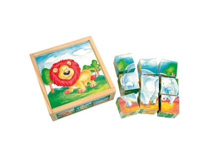 Fa kisállat kockák 9 db 1