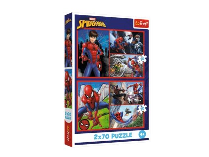 TREFL Puzzle Spiderman 2x70 darab Pókember-történetek