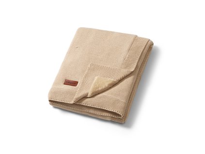 BabyOno Gyermek pamut takaró flanel béléssel 75x100cm bézs