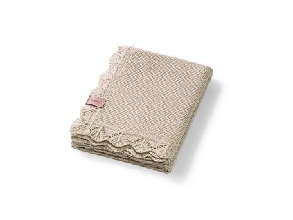 BabyOno Bambusz babatakaró díszített 75x100cm világos bézs