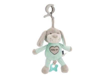 Baby Mix oktató, zenélő, csíptethető plüss kutya menta színű