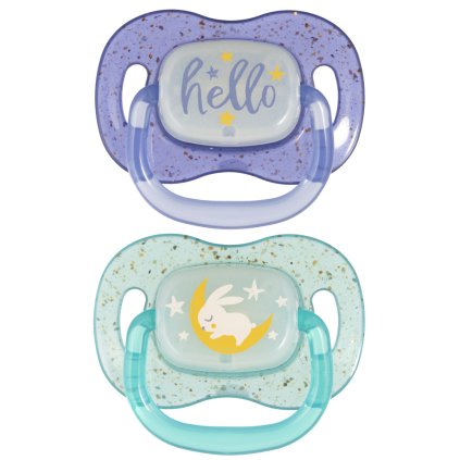 Canpol babies Világító szilikon cumi szimmetrikus NIGHTGLOW 0-6 hó (2 db) fiú